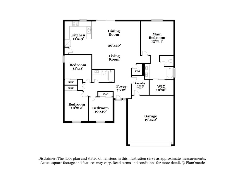 1,935/Mo, 13254 W Paradise Ln Surprise, AZ 85374 Floor Plan View