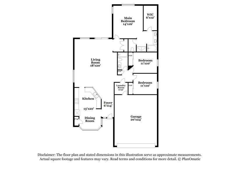2,175/Mo, 105 N 108th Dr Avondale, AZ 85323 Floor Plan View