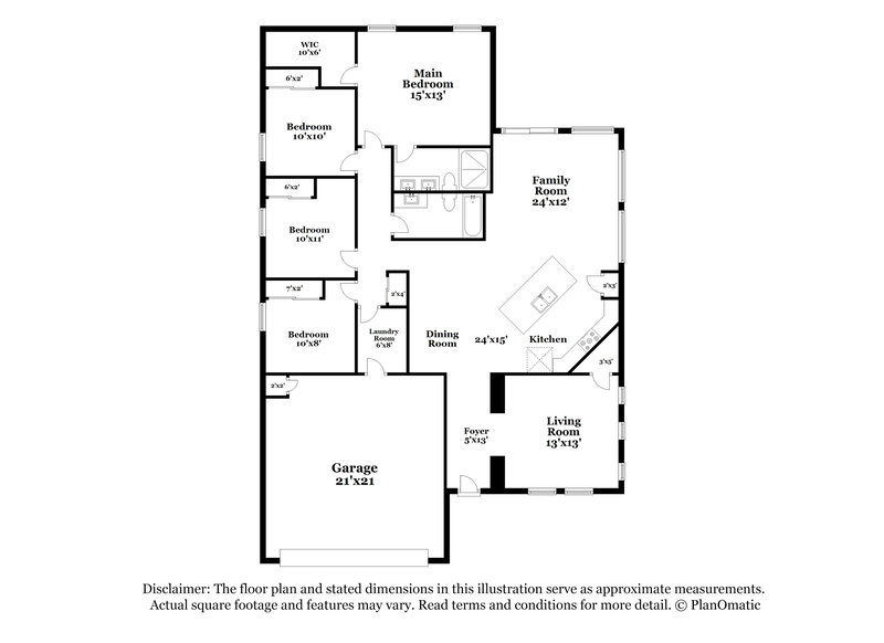 2,435/Mo, 7206 S 42nd Ln Phoenix, AZ 85041 Floor Plan View