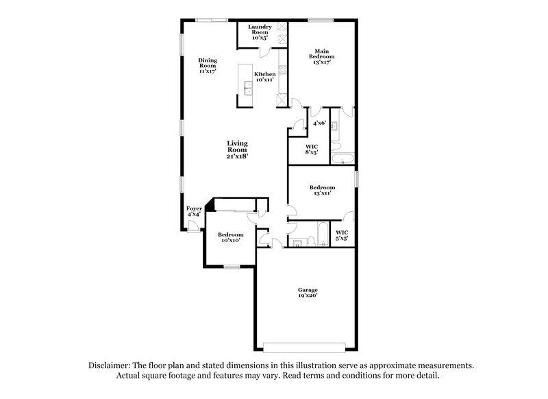 1,895/Mo, 1800 E Desert Rose Trl San Tan Valley, AZ 85143 Floor Plan View