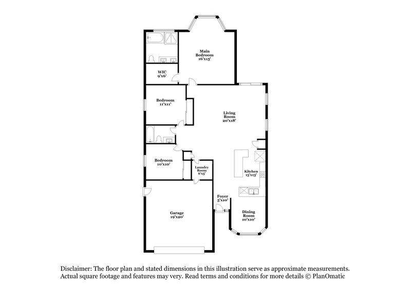 2,080/Mo, 12857 W Apodaca Dr Litchfield Park, AZ 85340 Floor Plan View