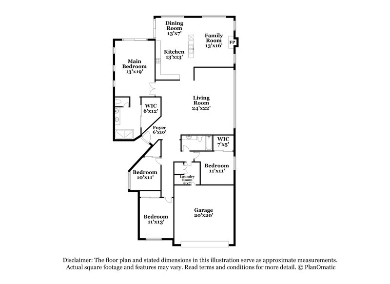 2,790/Mo, 6836 S 38th Pl Phoenix, AZ 85042 Floor Plan View