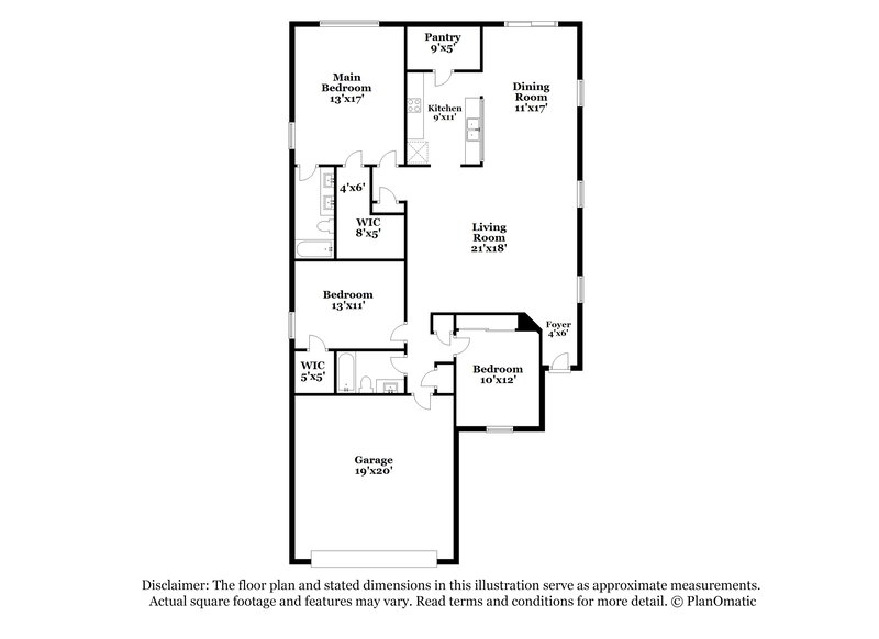 1,940/Mo, 7316 W Glass Ln Laveen, AZ 85339 Floor Plan View