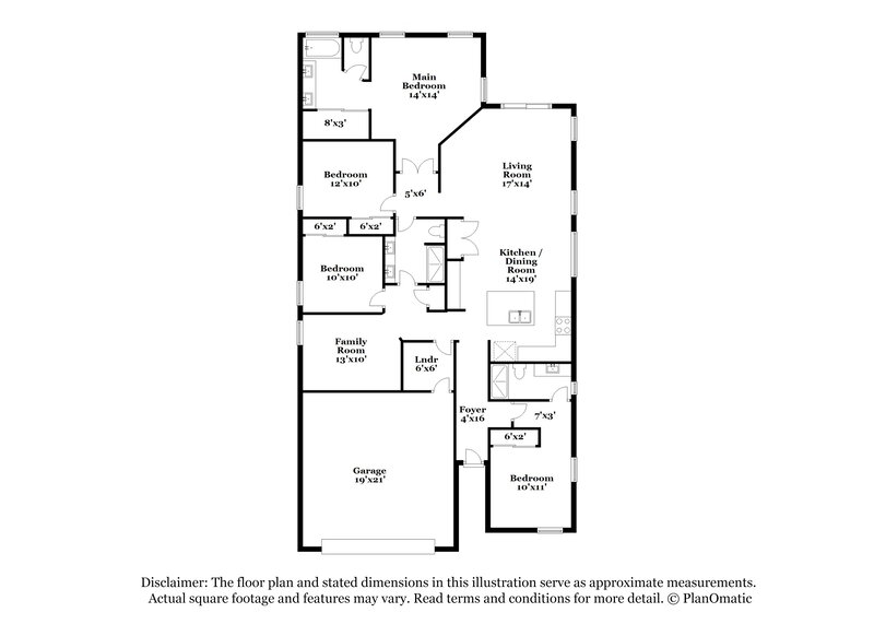 2,255/Mo, 17050 W Stevenage St Surprise, AZ 85374 Floor Plan View