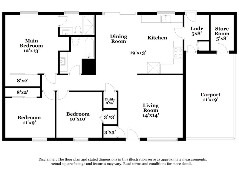 2,000/Mo, 20007 N 17th Ln Phoenix, AZ 85027 Floor Plan View