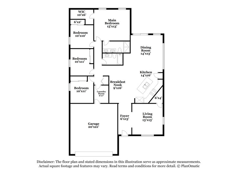 2,645/Mo, 13506 W Marshall Ave Litchfield Park, AZ 85340 Floor Plan View
