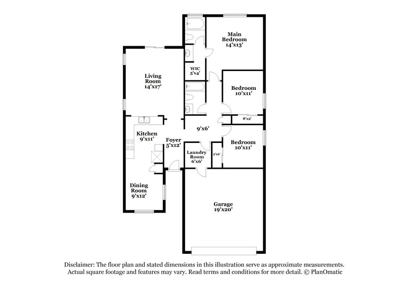 2,165/Mo, 11327 W Brittlewood Dr Phoenix, AZ 85037 Floor Plan View