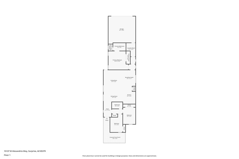 1,915/Mo, 15137 W Alexandria Way Surprise, AZ 85379 Floor Plan View
