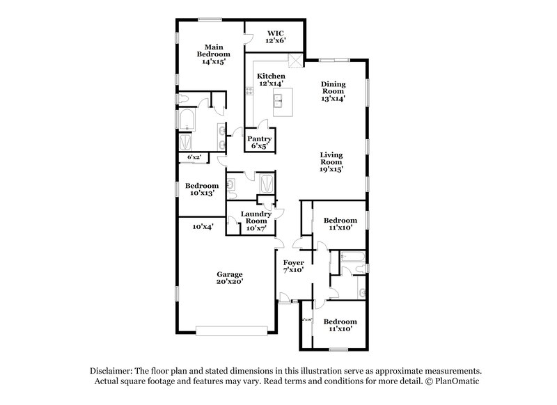 2,355/Mo, 6421 S 47th Dr Laveen, AZ 85339 Floor Plan View