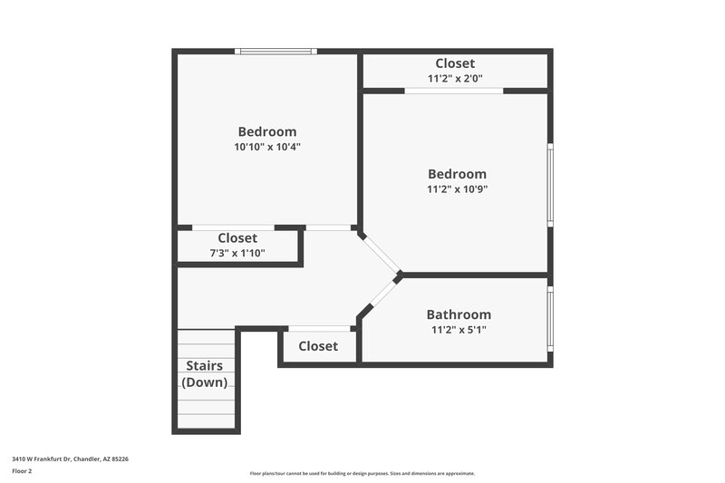 2,320/Mo, 3410 W Frankfurt Dr Chandler, AZ 85226 Floor Plan View 2