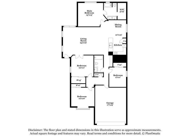 2,090/Mo, 12557 W Mandalay Ln El Mirage, AZ 85335 Floor Plan View