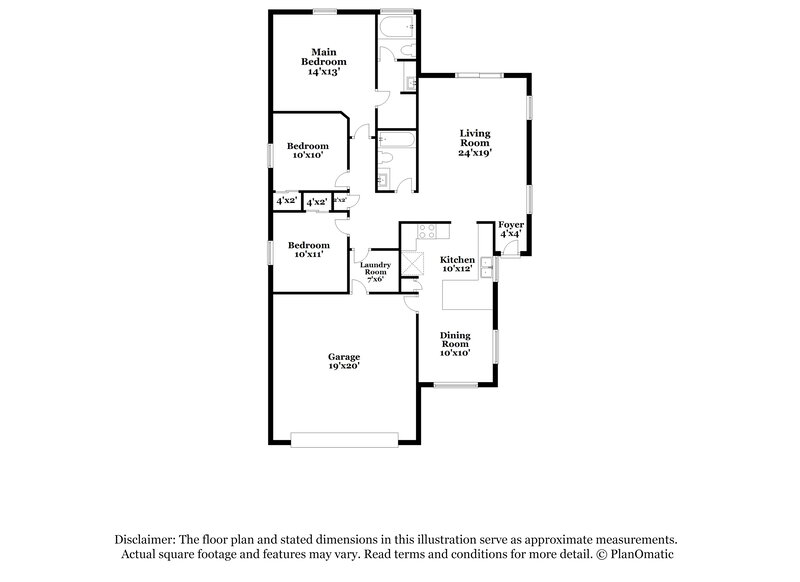 1,640/Mo, 14309 N 125th Dr El Mirage, AZ 85335 Floor Plan View