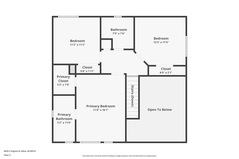2,070/Mo, 6635 E Virginia St Mesa, AZ 85215 Floor Plan View 2
