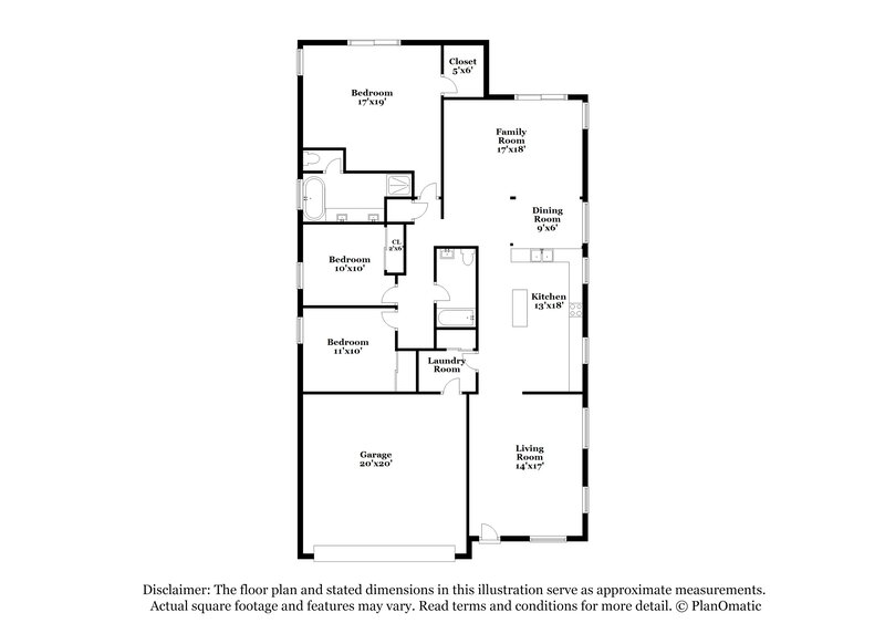 2,655/Mo, 7418 W Lone Cactus Dr Glendale, AZ 85308 Floor Plan View