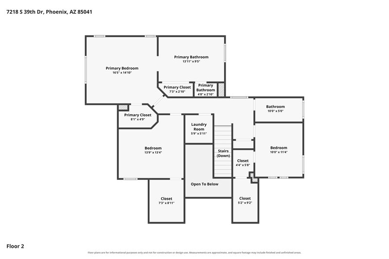 2,060/Mo, 7218 S 39th Dr Phoenix, AZ 85041 Floor Plan View 2