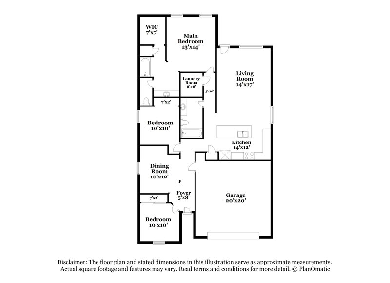 2,160/Mo, 2832 S 88th Ave Tolleson, AZ 85353 Floor Plan View