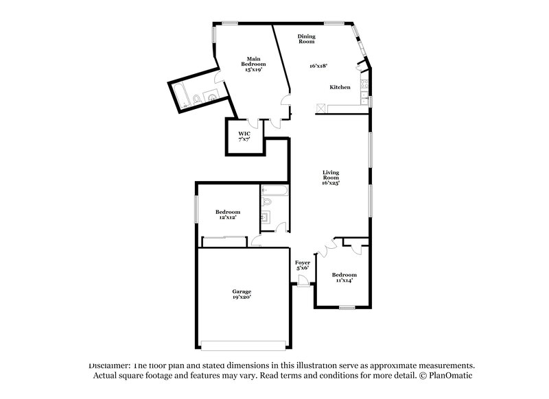 2,135/Mo, 7929 W Caron Dr Peoria, AZ 85345 Floor Plan View