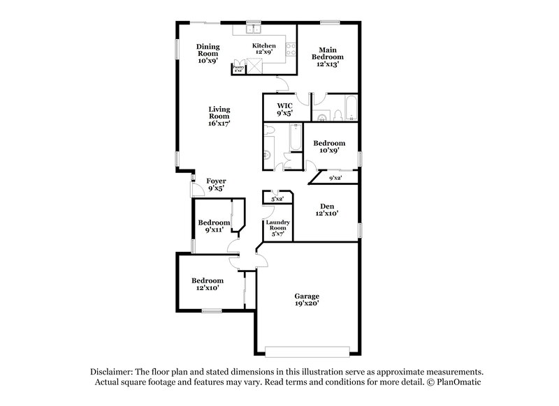 2,075/Mo, 25078 W Dove Trail Buckeye, AZ 85326 Floor Plan View