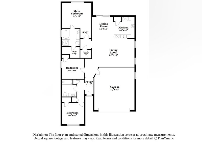 2,000/Mo, 1868 W Wrangler Way Queen Creek, AZ 85142 Floor Plan View