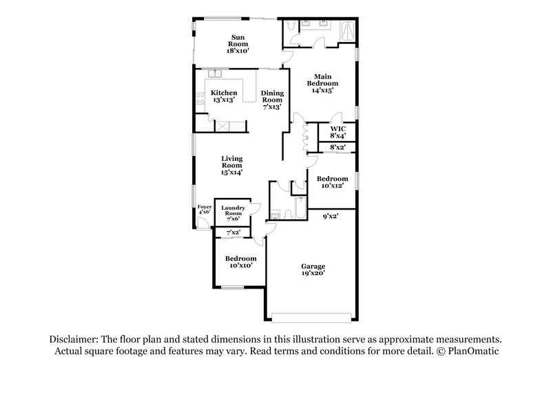 2,395/Mo, 306 N Wildrose Mesa, AZ 85207 Floor Plan View