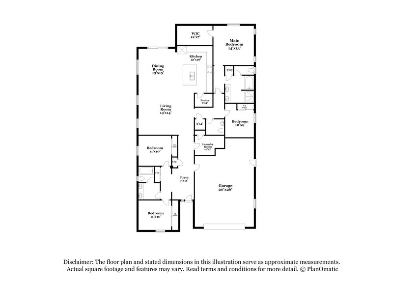 2,265/Mo, 12222 W Overlin Ln Avondale, AZ 85323 Floor Plan View