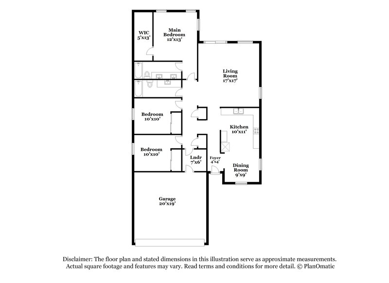 1,930/Mo, 19284 W Woodlands Ave Buckeye, AZ 85326 Floor Plan View