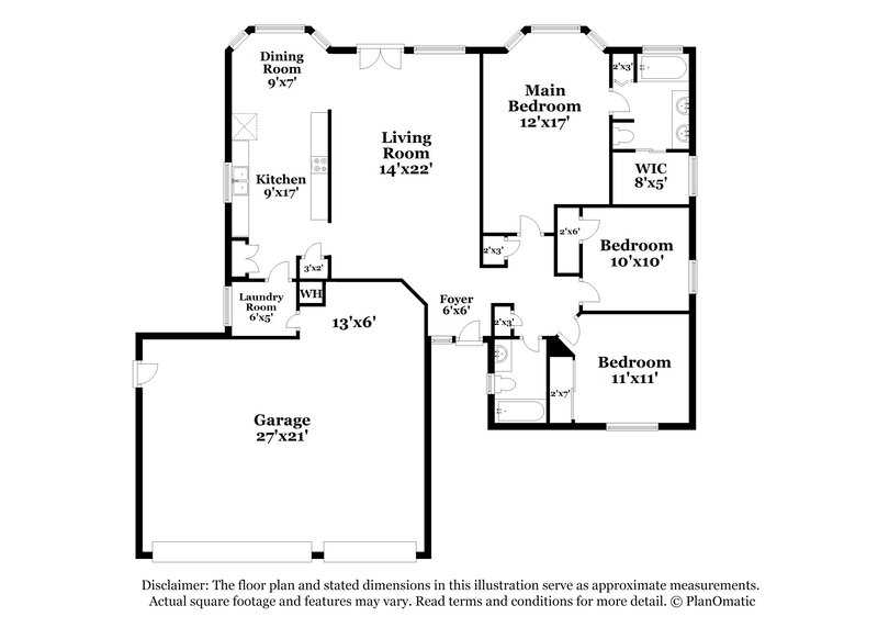 2,255/Mo, 7741 E Caballero Cir Mesa, AZ 85207 Floor Plan View