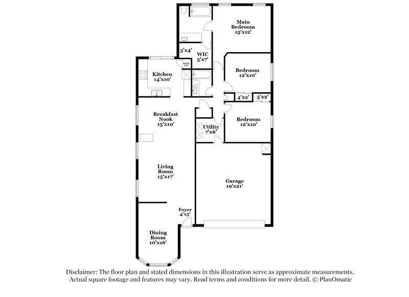 2,180/Mo, 15438 W Mercer Ln Surprise, AZ 85379 Floor Plan View