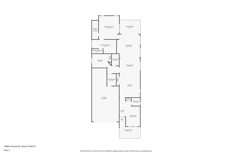 2,410/Mo, 10605 E Durant Dr Mesa, AZ 85212 Floor Plan View