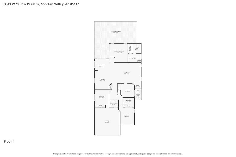 1,845/Mo, 3341 W Yellow Peak Dr SAN TAN VALLEY, AZ 85144 Floor Plan View