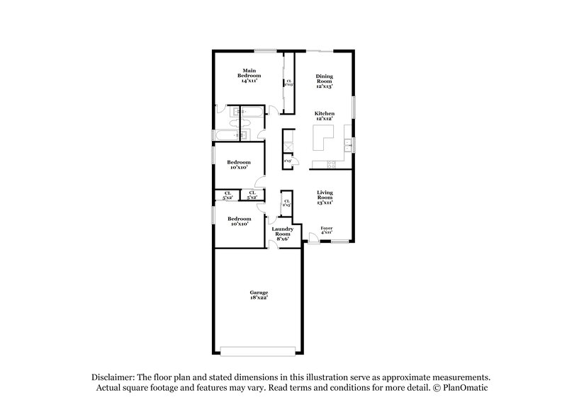 1,885/Mo, 12234 W Corrine Dr El Mirage, AZ 85335 Floor Plan View
