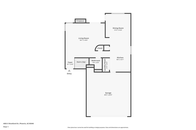 2,330/Mo, 4005 E Woodland Dr Phoenix, AZ 85048 Floor Plan View