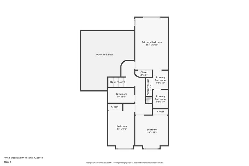 2,330/Mo, 4005 E Woodland Dr Phoenix, AZ 85048 Floor Plan View 2