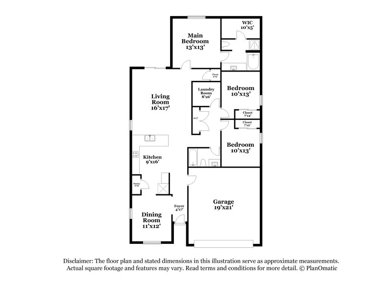 2,180/Mo, 7024 S 78th Dr Laveen, AZ 85339 Floor Plan View