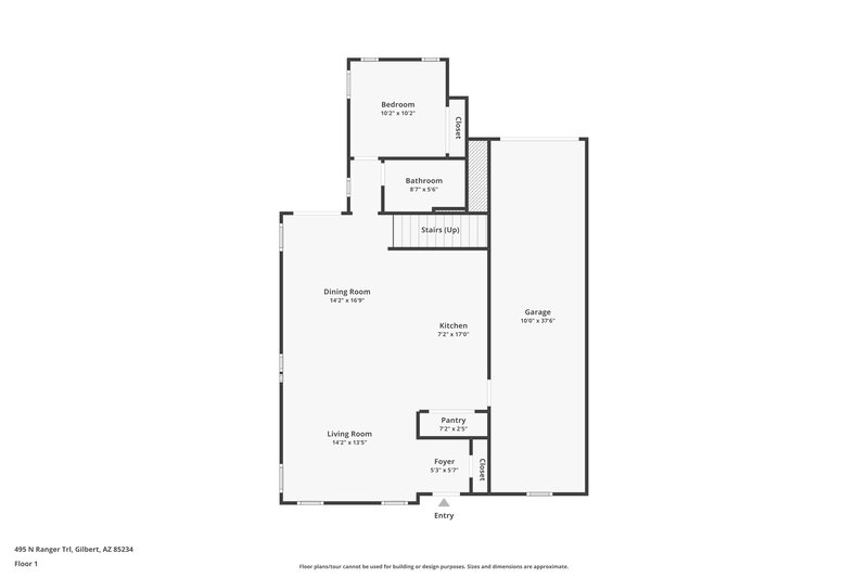 2,290/Mo, 495 N Ranger Trl Gilbert, AZ 85234 Floor Plan View