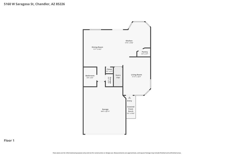 2,405/Mo, 5160 W Saragosa St Chandler, AZ 85226 Floor Plan View