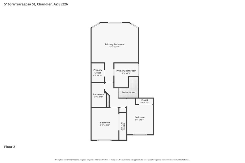 2,405/Mo, 5160 W Saragosa St Chandler, AZ 85226 Floor Plan View 2