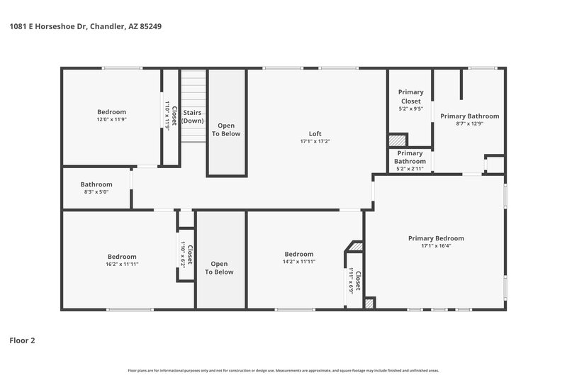 3,475/Mo, 1081 E Horseshoe Dr Chandler, AZ 85249 Floor Plan View