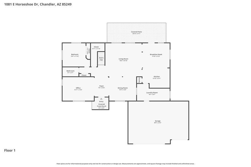 3,475/Mo, 1081 E Horseshoe Dr Chandler, AZ 85249 Floor Plan View 2