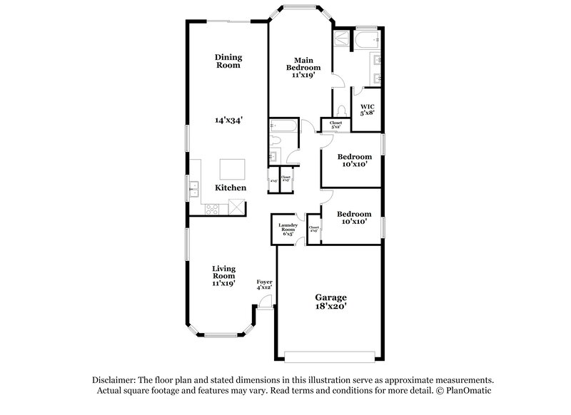 2,500/Mo, 2243 E Ross Ave Phoenix, AZ 85024 Floor Plan View