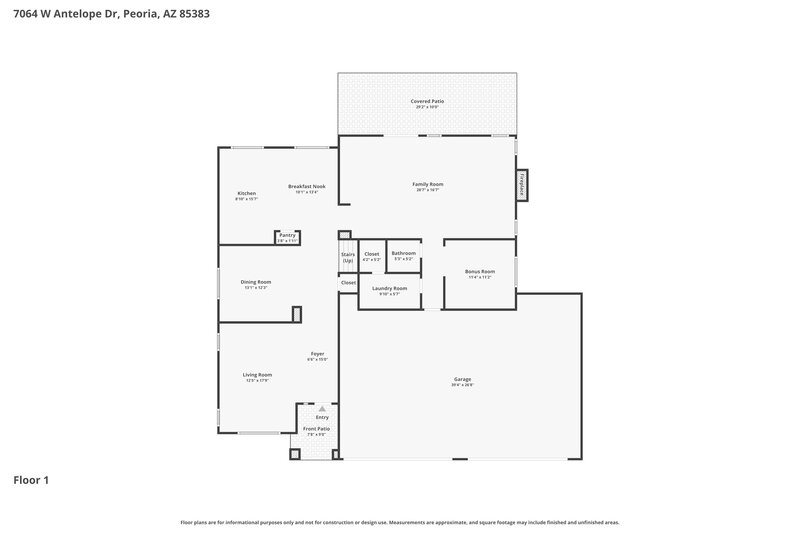 3,460/Mo, 7064 W Antelope Dr Peoria, AZ 85383 Floor Plan View