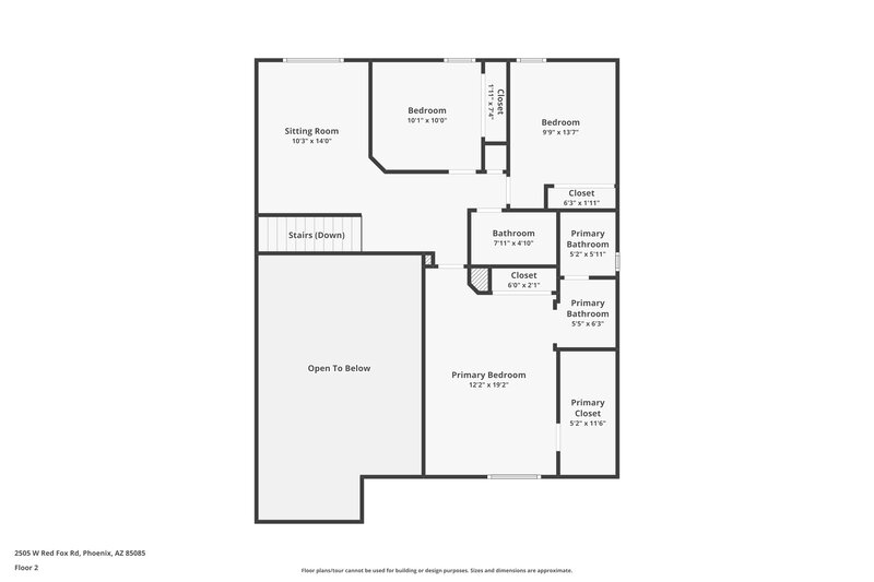 2,195/Mo, 2505 W Red Fox Rd Phoenix, AZ 85085 Floor Plan View 2