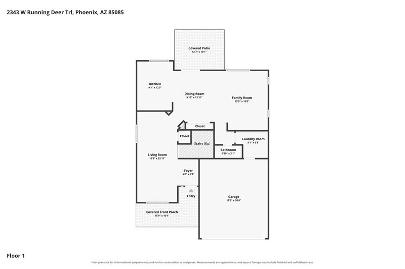 2,475/Mo, 2343 W Running Deer Trl Phoenix, AZ 85085 Floor Plan View