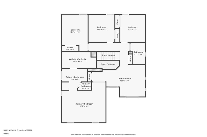 2,390/Mo, 28001 N 23rd Dr Phoenix, AZ 85085 Floor Plan View 2