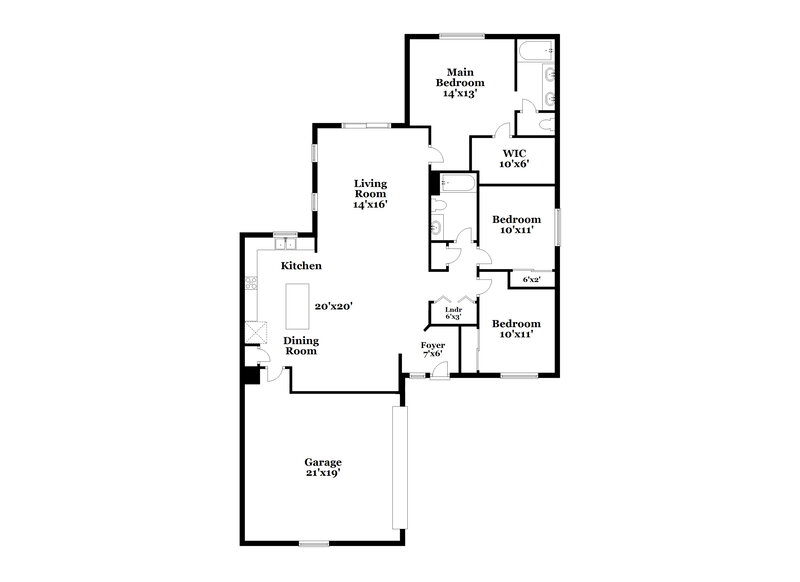 2,095/Mo, 4945 W Fawn Dr Laveen, AZ 85339 Floor Plan View
