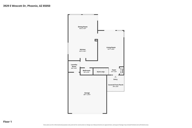 2,480/Mo, 3929 E Wescott Dr Phoenix, AZ 85050 Floor Plan View