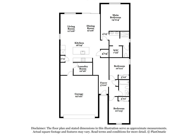 2,375/Mo, 5626 W Notch Hill Rd Laveen, AZ 85339 Floorplan View