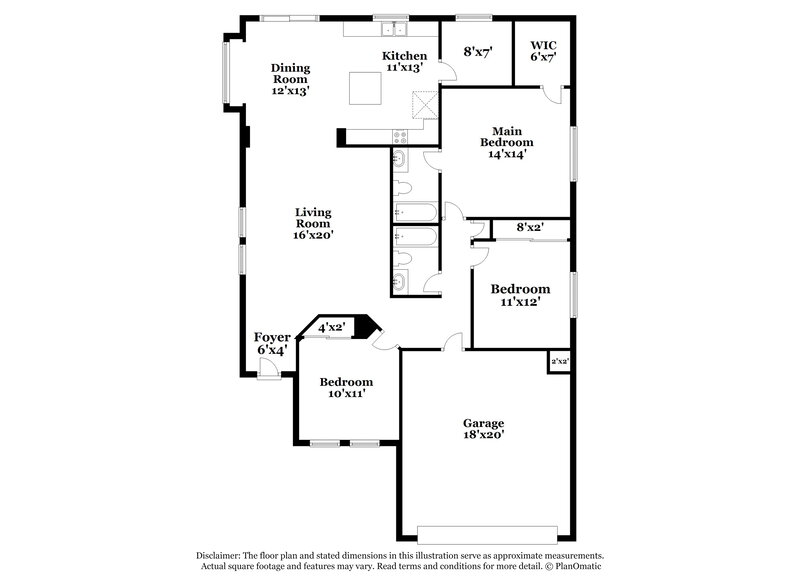 2,405/Mo, 5216 E Flower Ave Mesa, AZ 85206 Floor Plan View