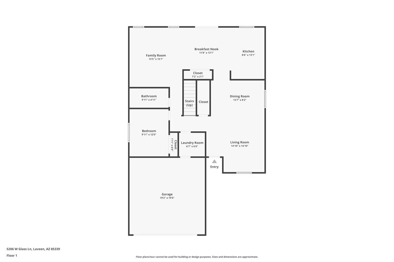 2,275/Mo, 5206 W Glass Ln Laveen, AZ 85339 Floor Plan View