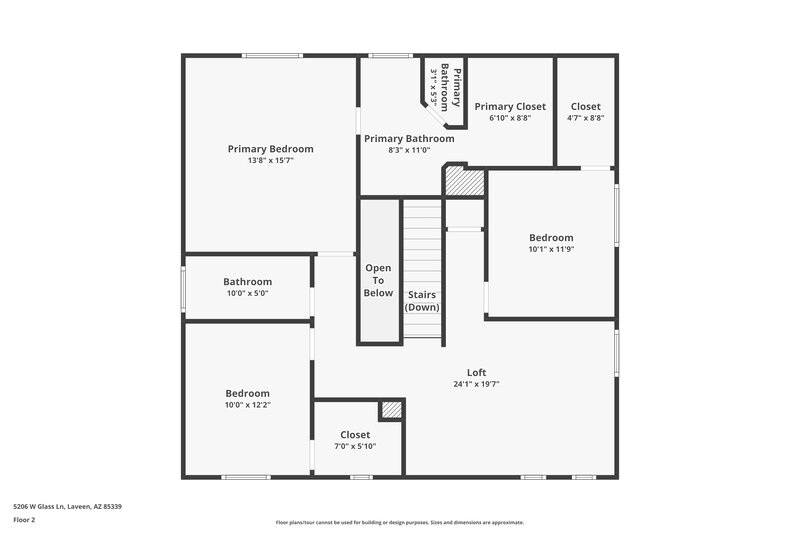 2,275/Mo, 5206 W Glass Ln Laveen, AZ 85339 Floor Plan View 2